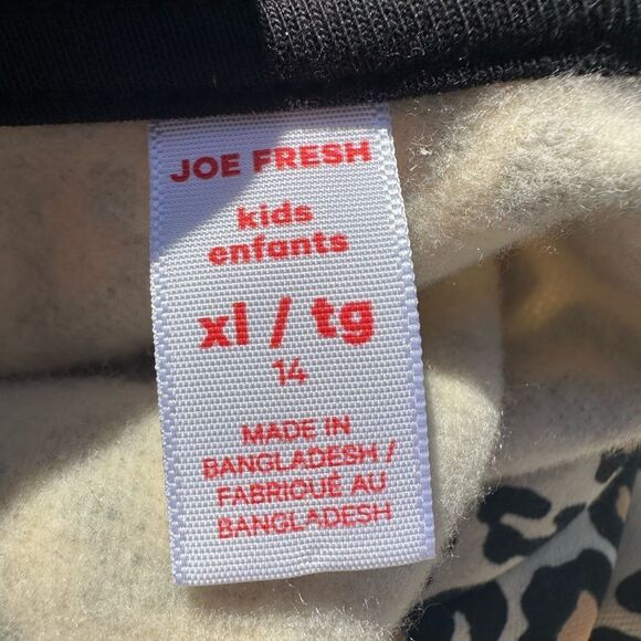 NEW Joe Fresh Girls Cheetah Print Pullover Sweatshirt Size XL - Picture 4 of 5